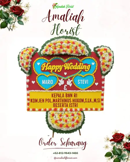 Papan Bunga Pernikahan Suwug